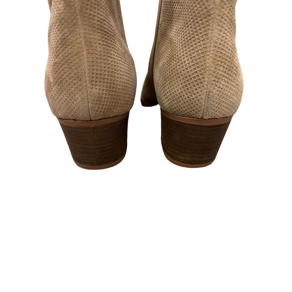 Michael Shannon Lesley Tan Beige Leather Bootie Heels Size 11 Women’s New - Picture 11 of 13